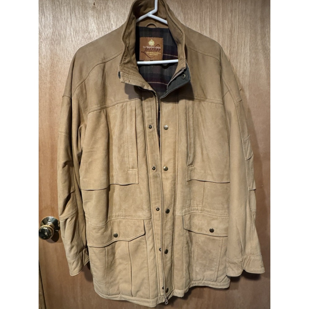 Territory Ahead  L Chore Barn Coat Jacket Utility Leather Blanket Lined